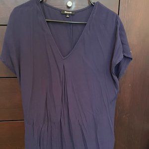 Navy Blue V Neck Madewell Dress